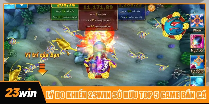 Lý do khiến 23win sở hữu top 5 trò chơi bắn cá xèng online thịnh hành nhất